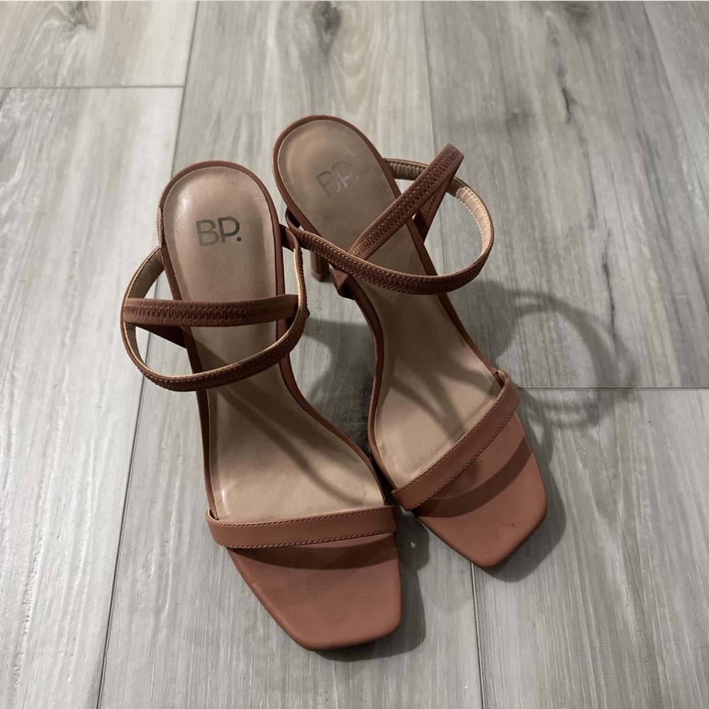BP Women's Brown Strappy Heels